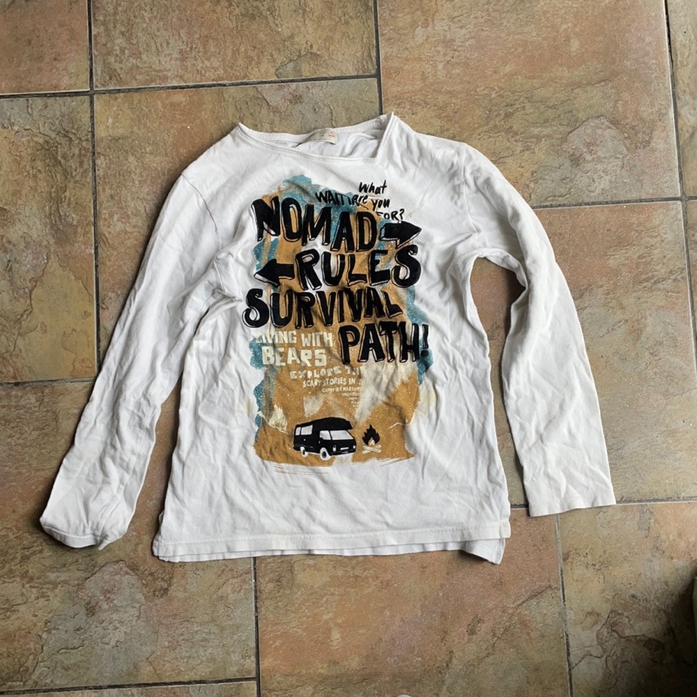 White Long Sleeve boys T-shirt